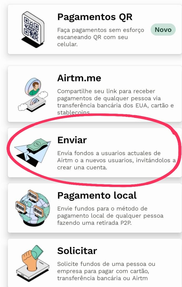 Enviar Airtm